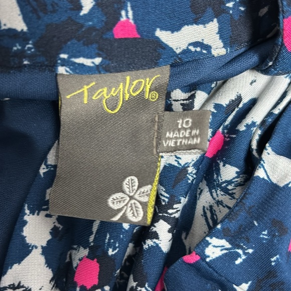 Taylor Blue Floral Prairie Maxi Dress Sleeveless Size 10 - Picture 9 of 10